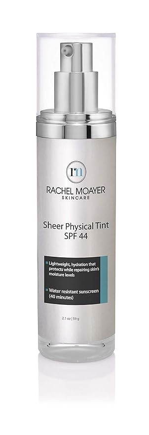 RM Sheer Physical Tint SPF 44, Non comedogenic, Hypoallergenic and water resistant for all skin types