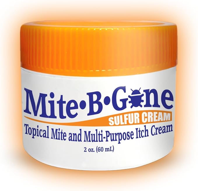 Human Mite Treatment Cream 2oz | Max-Strength 10x Sulfur Cream for Skin Mites, Bites, & Itching | Child & Adult Safe | Fast Relief for All Skin Types by Mite-Be-Gone