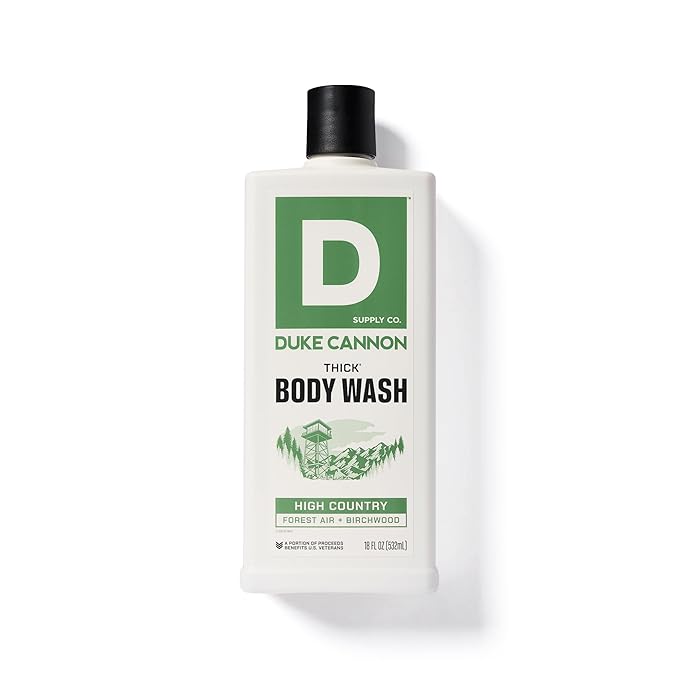 Duke Cannon Supply Co. Thick High-Viscosity Body Wash for Men High Country - Premium Ingredients, Plant-Based Thickeners, Superior Lather, Natural Exfoliate, 17.5 Fl Oz (3 Pack)