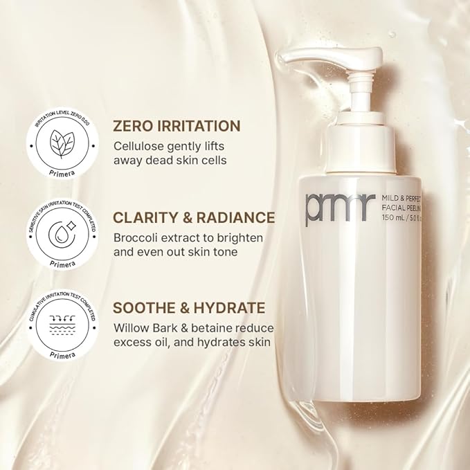 Primera (PRMR) Mild Peeling Gel | Korean Gentle Exfoliating Facial Wash for Sensitive Skin, Daily Pore Care & Smooth Radiant Skin (100ml, 3.38 fl. oz)