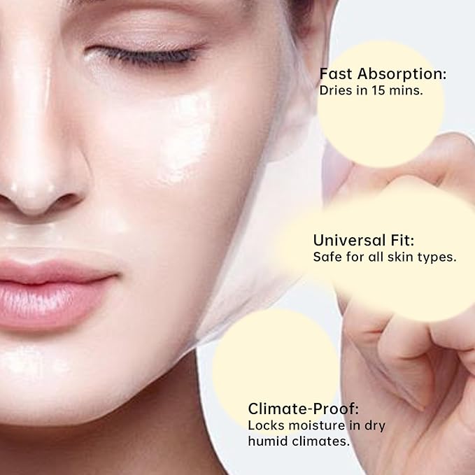 Collagen Night Wrapping Mask with Brush, Peel Off Face Mask with Retinol, VC, Turmeric Overnight Moisturizing Masks for Skin Smoothing, Nourishing & Firming 3.38 Floz