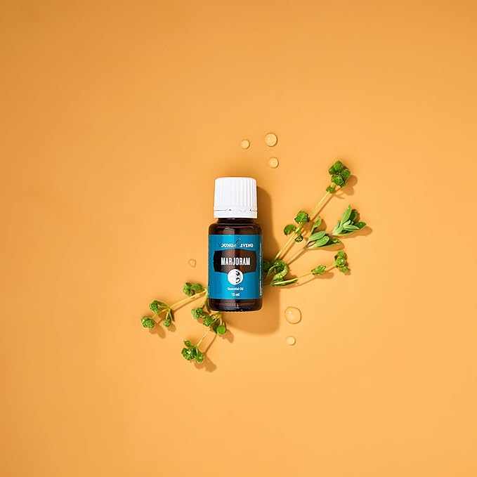 Young Living Marjoram Essential Oil - 15ml for Aromatherapy Diffusion, Massage, and Muscle Support, with Soothing Herbal Aroma for Natural Relaxation, Known as The Herb of Happiness