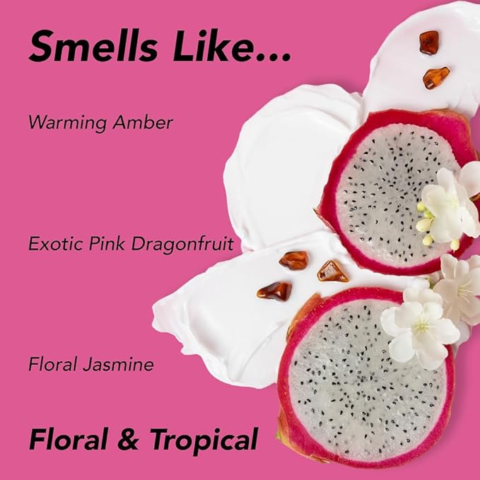 Holler and Glow Bondi Pink Dragonfruit Body Butter For Women, Smells Good, Body Lotion For Extremely Dry Skin, Moisturizing, Nourishing, Shea Butter, Peony, Pink Dragon Scented, 5.29 Oz