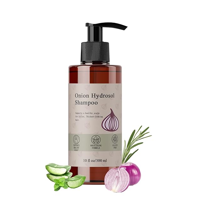 Onion Shampoo for Hair Growth, Onion Hydrosol with Rosemary, Biotin, for Stronger, Fuller and Thicker Hair, Growth Shampoo for Women and Men (1PC)