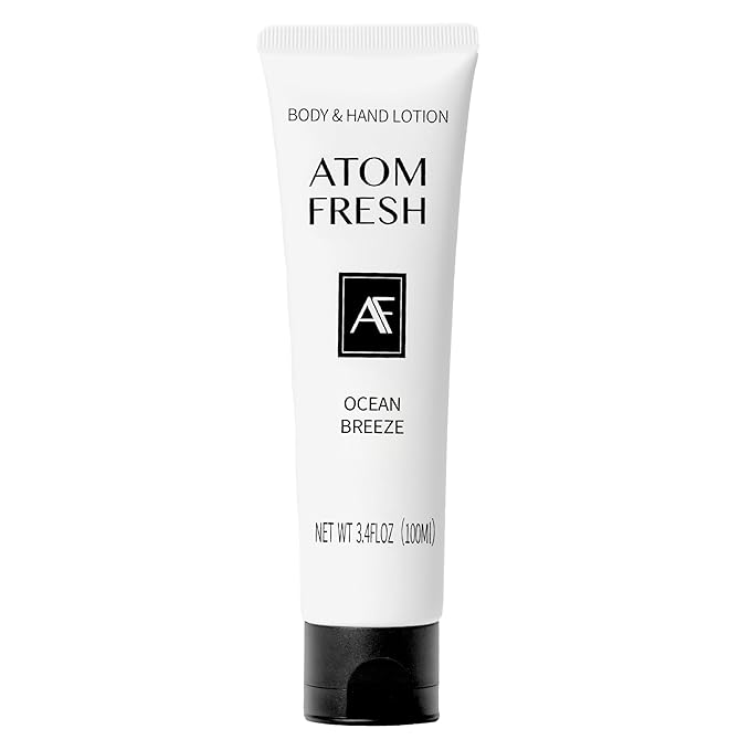 Atom Fresh Hand Cream for Women, Ocean Breeze | Deep Repair Hand Lotion with Ceramides & Niacinamide | Strengthens Skin Barrier & Soothes Dry, Sensitive Hands | Fast-Absorbing, Vegan (3.4 fl oz)