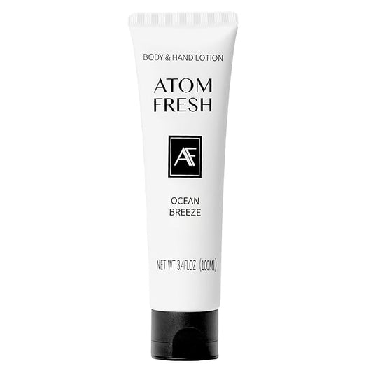 Atom Fresh Hand Cream for Women, Ocean Breeze | Deep Repair Hand Lotion with Ceramides & Niacinamide | Strengthens Skin Barrier & Soothes Dry, Sensitive Hands | Fast-Absorbing, Vegan (3.4 fl oz)