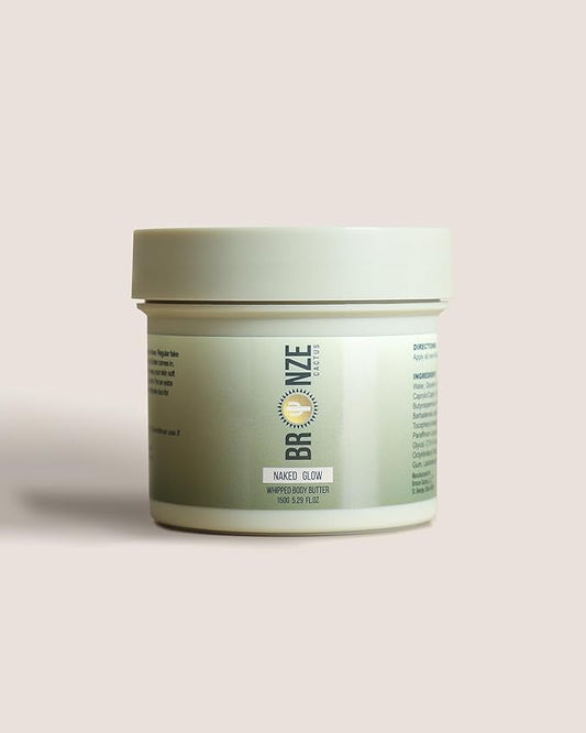 Naked Glow Whipped Body Butter for Dry Skin - Hydrating, Smoothing, Body Butter for Women and Men - Skin Moisturizer for Smooth and Glowing Skin - with Papaya Scent