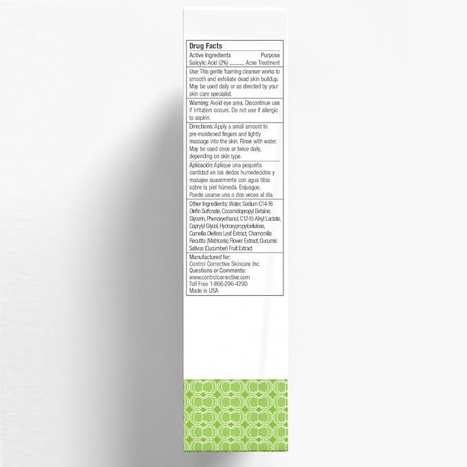 CONTROL CORRECTIVE Salicylic Wash 2%, 6.7 Fl Oz - Excellent For Oily Or Acne-Prone Skin, Creamy/Gel Cleanser Helps Reduce And Control Breakouts Without Overstripping