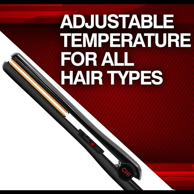 CHI Tourmaline Ceramic Series Flat Iron, Hair Straightener For Silky Smooth Hair, Ideal For Straightening Or Curling Hair, 1" Iron