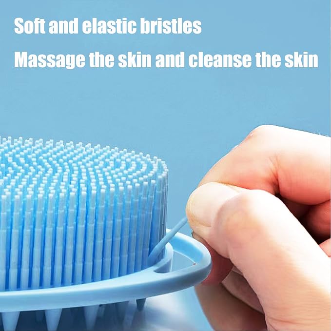Soft Exfoliating Body Bath Shower Scrubber - Silicone Body Brush, 3 Pack for Kids and Adults with All Kinds of Skin