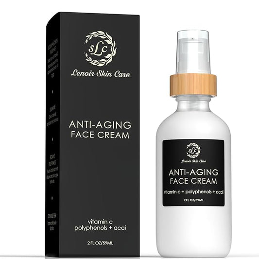 Anti-Aging Face Cream (2 fl.oz/59ml) | Natural, Fragrance-Free Facial Moisturizer | Clean, Vegan, Cruelty Free Skincare for Men & Women | Spa Collection
