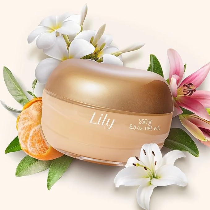 Lily Satin Velvet Body Cream, Luxurious Moisturizing Cream with Adored Lily Fragrance, 8.8 Ounce (250g)