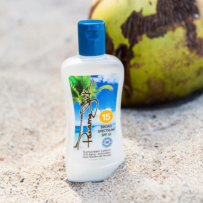 Panama Jack Golden Hour Duo - Travel Sunscreen Lotion SPF 8 & 15 Suntan Sun Care Pack