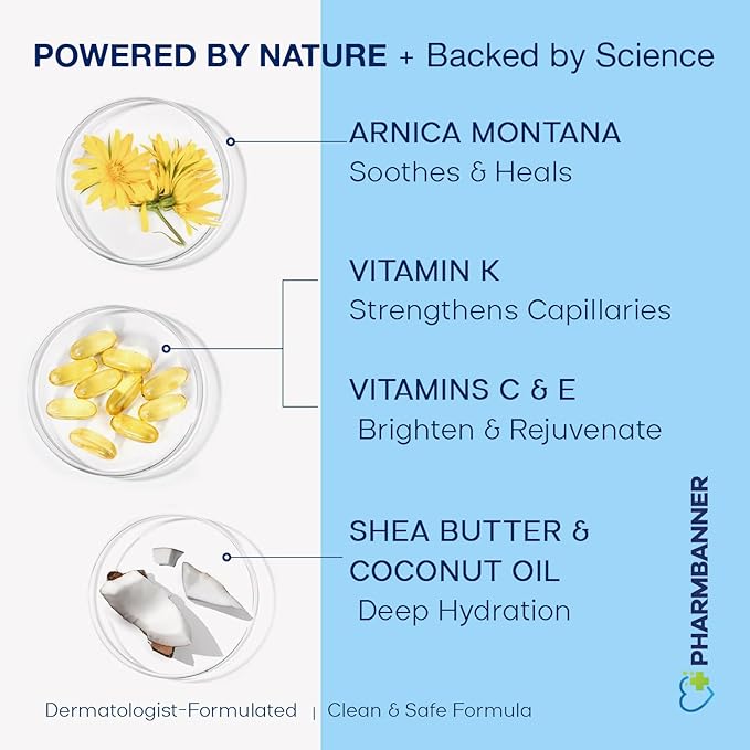 Arnica Bruise Cream Extra Strength – Fast-Acting Arnica Montana with Vitamins K, C & E for Bruising, Swelling, Discoloration & Thin Skin – Hydrating Moisturizer for Face & Body – 4 oz