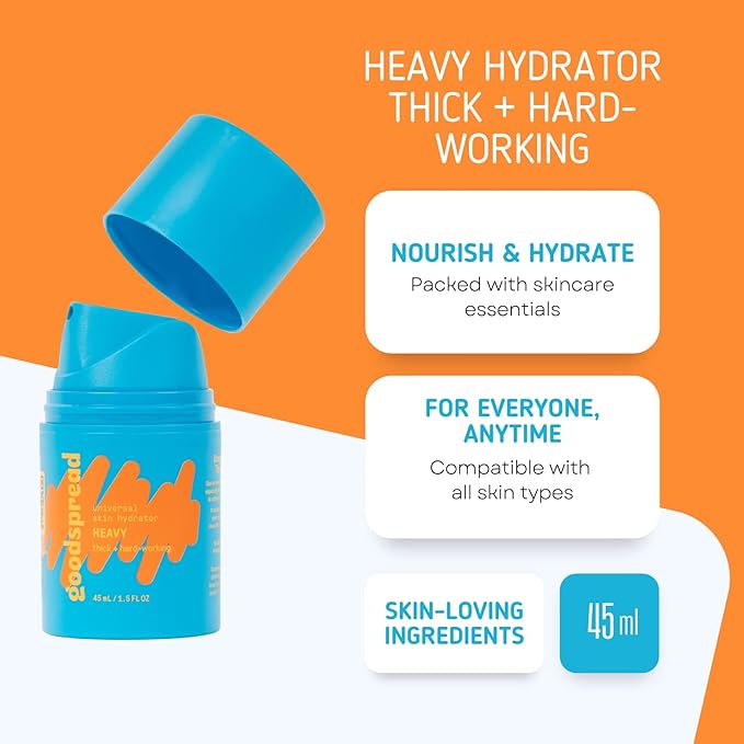 Goodspread Hand Cream+ | Intense Moisture for Dry, Cracked Hands & Skin | Hyaluronic Acid, Niacinamide, Vitamin E & Ceramides | Fragrance-Free, Non-Greasy, Vegan & Cruelty-Free | 1.5 fl. oz.