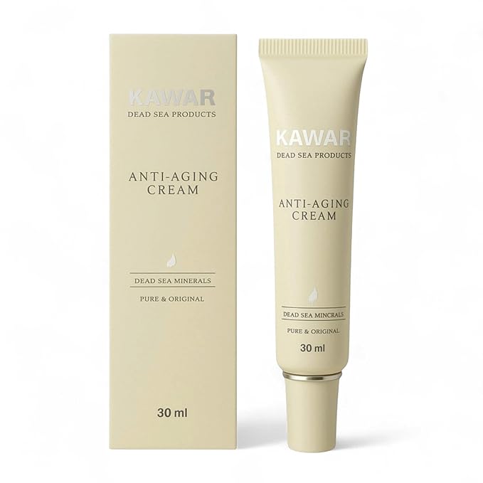 KAWAR Dead Sea Anti-Aging Extra-Firming Neck, Face and Décolleté Cream | Anti-Aging Moisturizer | Visibly Firms, Smoothes and Lifts | Minimizes Appearance Of Wrinkles | Targets Dark Spots | 1 Oz