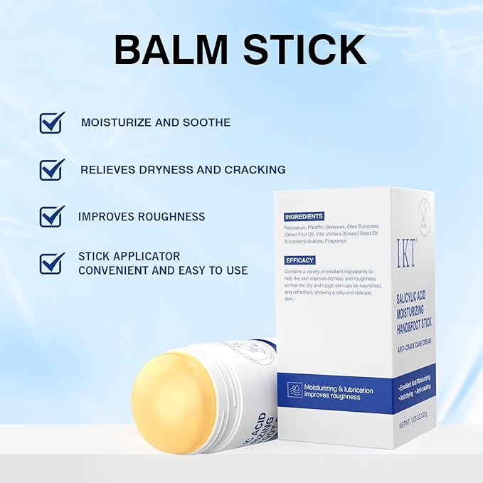 Professional Repair Heel Balm Stick -2 pcs, for dry cracked feet treatment, intensive foot repair, refreshingly smooth non-greasy texture