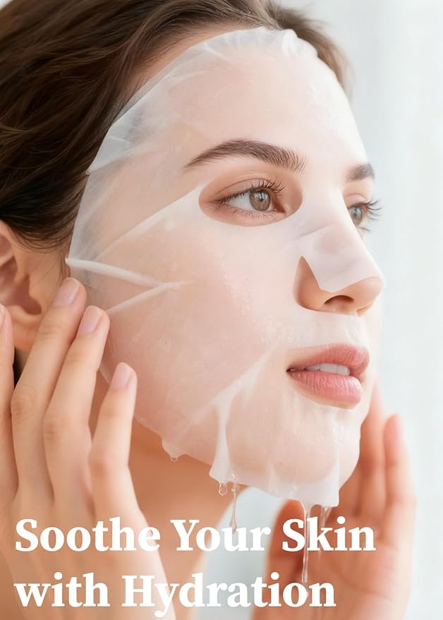 freemay Vegan Ampoule Mask Intensive Hydration Deeply Moisturizing & Anti-Aging All skin types Eve Vegan Certified 10 Sheets (Pink Collagen)