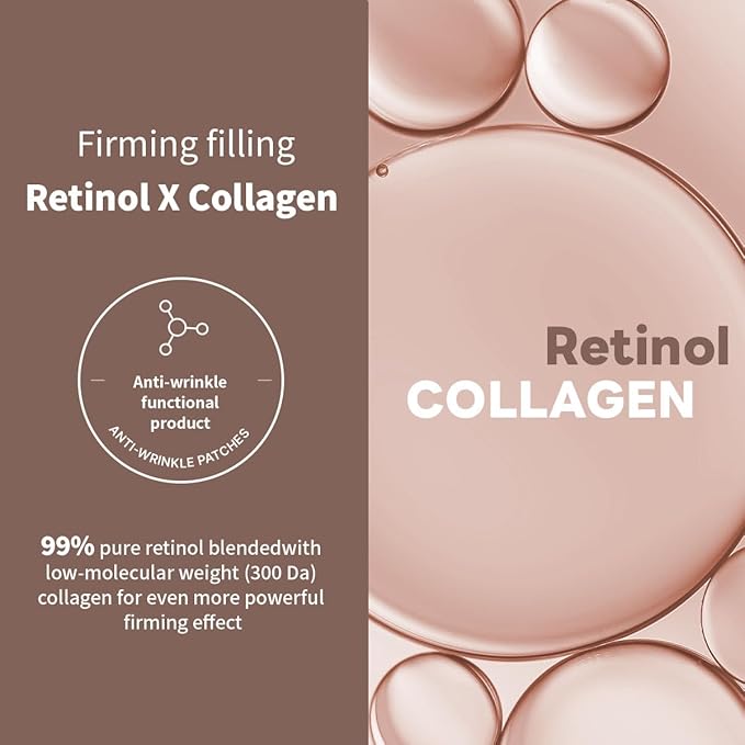 Mediheal Retinol Collagen Cream Lifting Mask (4 Counts) for V Line Mask,Anti-Aging - Helps Reduce Fine Lines & Wrinkles, and Smoothens Skin