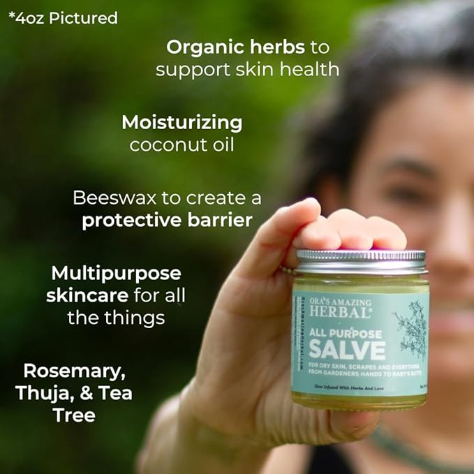 Ora's Amazing Herbal Natural Skin Care Gift Set, Intensive Moisturizers Intensive Dry Skin Care, All Purpose Herbal Salve 4 oz, Citrus Grove Ultra Healing Body Butter, 2 oz