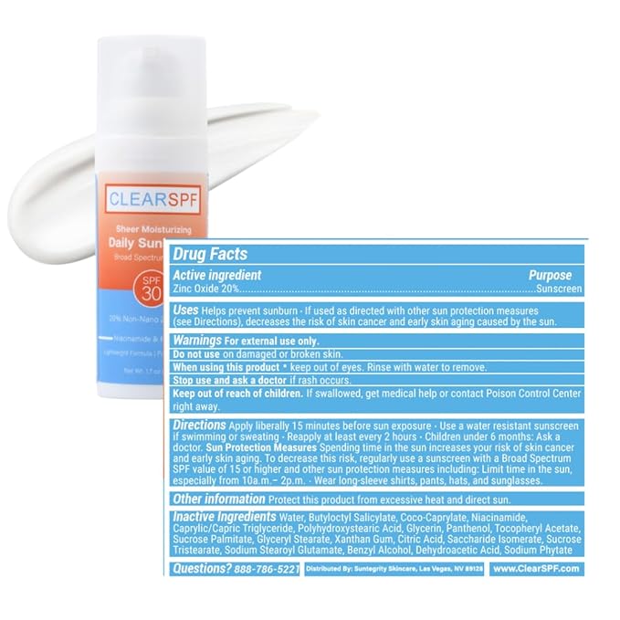 ClearSPF Daily Moisturizing Sunscreen (Sheer) - Expires 05/31/2026