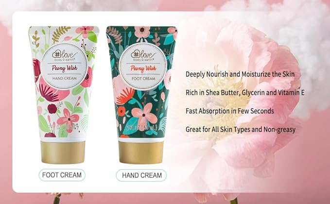 4PC Rose Water Lotion Gift Set: Hand & Foot Cream, Soap, Scented Candle - Body Care for All Skin Types Skin Care Gift Set for Women, Mothers Day Gifts for Mom Gifts, Birthday Christmas Gifts for Women