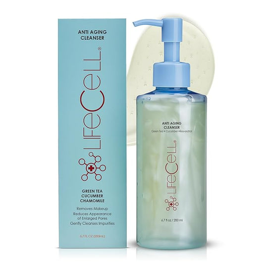LifeCell Anti-Aging Face Cleanser – pH-Balanced Facial Cleanser for Sensitive Skin – Hydrating Gentle Daily Face Wash for All Skin Types – 200ml