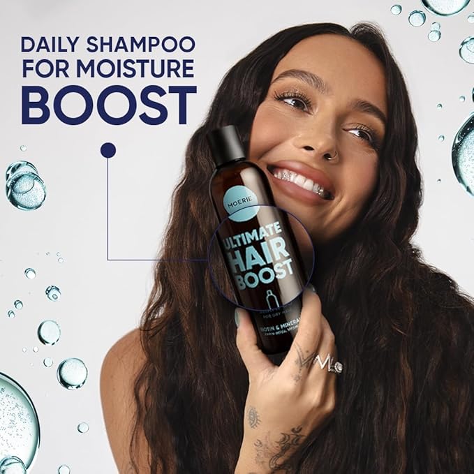 Moerie Ultimate Hair Growth Shampoo – For Longer, Thicker, Fuller Hair - Vegan Friendly Volumizing Hair Products – Paraben & Silicone Free – All Hair Types – Reverse Hair Loss – Moisturizing