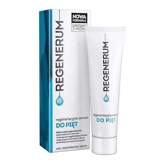 Regenerum Heel Regenerating Serum - Intensive Care for Dry and Cracked Heels | Hydrates, Regenerates, and Prevents Cracking | Softens and Protects Skin - 30g