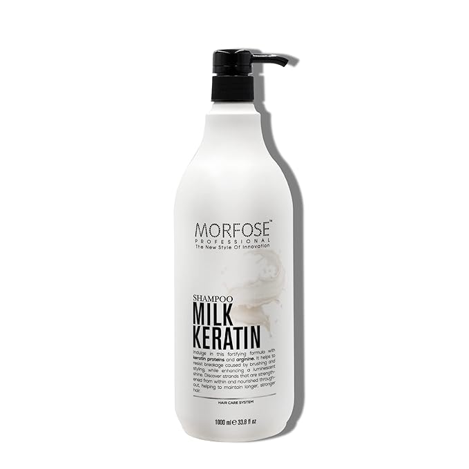 Morfose Shampoo - Intensive Milk Therapy with Amino Acid Complexes, Keratin-Enriched Shampoo, Keratin for Shine & Volume, Strengthening Arginine, 33.81 Fl. Oz