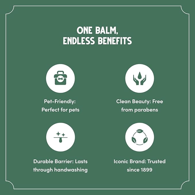 Bag Balm Vermont's Original Skin Moisturizer - Full Body Hydrating Skin Care: Dry Hands, Lips, Face, Feet & More - Unscented, Cruelty & Paraben Free - Day & Night, Men & Women (4oz Tin, Made in USA)