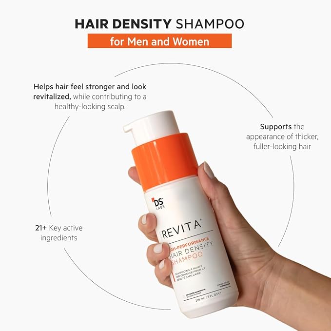 DS Labs Revita Shampoo, 500 mL – Scalp Refreshing Cleanse for Fuller Looking, Volumizing, Lightweight Hydration, Sulfate & Silicone Free, Color Safe, For Men & Women