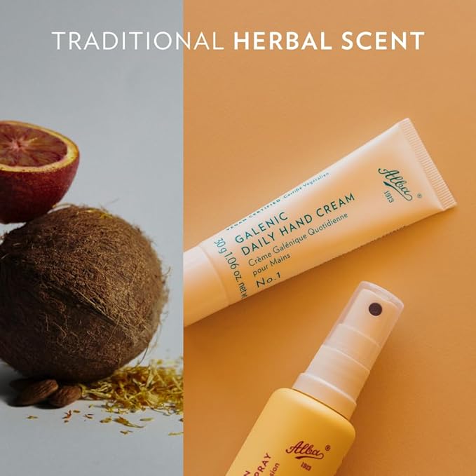 Alba Alba1913 Vegan Hand Cream for Dry Cracked Hands – Soothing Effect, Non-Greasy Refreshing & Moisturizing Cream for Working Hands, and Dry Skin for Women & Men – Travel Size 1.06 fl oz