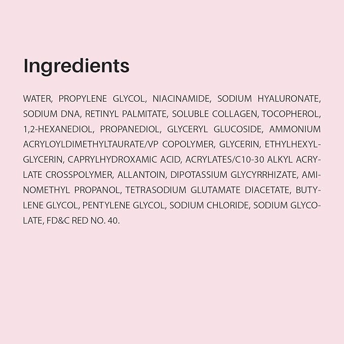 PDRN Collagen Gel Toner Pads with Salmon DNA, Pore Tightening, Skin Plumping Sheets for Elasticity, Hydration & Sensitive Skin, Natural-Inspired Soothing Mask for Teens, 70 Count