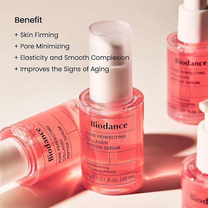 BIODANCE Collagen Trio: Bio Collagen Mask & Collagen Peptide Serum & Collagen Cream for Glass Skin, Plumping Hydration, Korean Skincare Set, Christmas gift Pink Duo Stocking Stuffers
