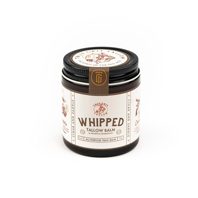 – Beef Tallow for Skin – John Wayne Inspired Whipped Tallow Balm – All-Purpose Moisturizer with Bison Tallow – Cigar and Saddle Scent – 2.6 oz