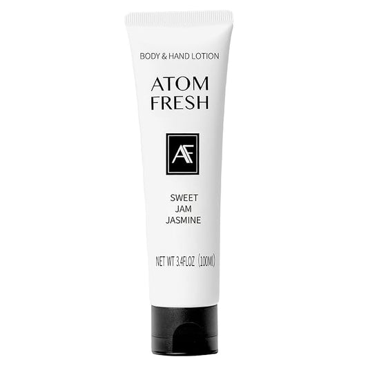 Atom Fresh Hand Cream for Women, Sweet Jam Jasmine | Deep Repair Hand Lotion with Ceramides & Niacinamide | Strengthens Skin Barrier & Soothes Dry, Sensitive Hands | Fast-Absorbing, Vegan (3.4 fl oz)