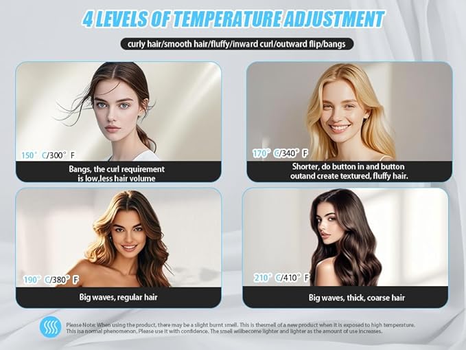 Cordless Curling Iron Brush,1.5-inch Mini Travel Curling Iron, 3-in-1 Portable Heated Round Straightening Brush, Rechargeable Curlings Irons, for Curls, Straightening, De-frizzing, and Styling, White