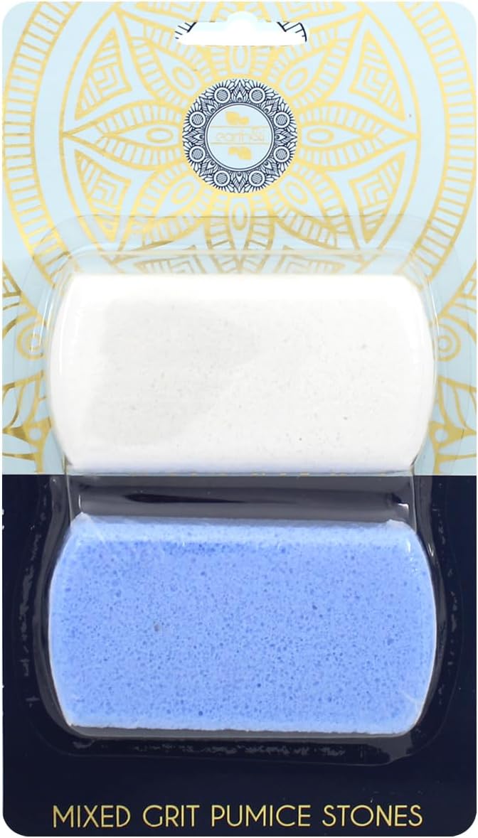 Earth & I Foot Stone Pumice 2 Grits, 2ct, Heel Exfoliator for Feet, Pumice Stone Feet, Heel Scrubber, Pedicure Callus Remover, Pumice Sponge for feet, feet Scrubber, feet Dead Skin Remover, Foot File