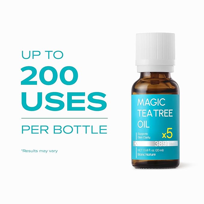 – Magic Tea Tree Oil for Face, Clarifying Facial Oil for Oily & Sensitive Skin, Lightweight Daily Care with Tea Tree, Skin-Balancing Vegan Korean Skincare, 0.7 fl oz