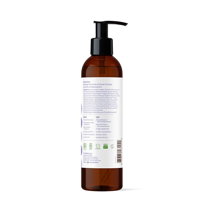 Everyone 2-in-1 Lotion for Hands/Body, 8 ounce (Pack of 2) Lavender and Aloe made with Essential Oils for Men and Women