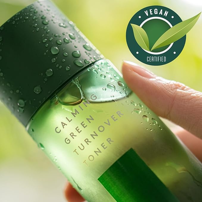 LAPALETTE Calming Green Turnover Toner | Green Tea | Hydrating & Moisturizing | Gentle Peeling with Natural Aha, Bha & PHA Ingredients | Red, Irritated Skin | Vegan | Korean Skincare 6.75fl.oz