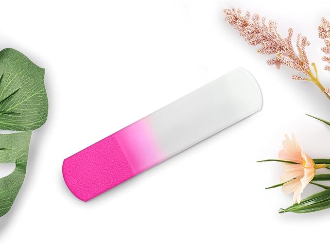 SIUSIO 2Pcs Pink Glass Foot File Pedicure Rasp Dead Skin Remover Calluses Corn Coarse Hard Skin Remover Professional Pedicure Tools Smooth Foots Care Tool for Soft Feet Premium Foot Scrubber