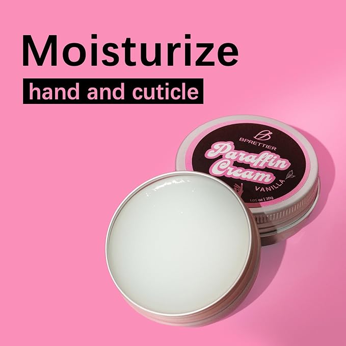 Cold Paraffin Wax Hand and Feet Nourishing Cream - No Heat Needed - Shea Butter Cuticle Care Balm - Vanila Scent - at Home Spa Results Without Melting Kits