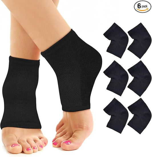 Moisturizing Socks | Cracked Heel Treatment with Aloe Vera | Moisturizer Foot Callus Remover | Aloe Socks for Cracked Heels & Dry Cracked Feet | Lotion Infused Gel Heel Socks (Fits Most)