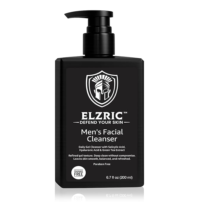 Men’s Facial Cleanser – Deep Cleansing & Hydrating Face Wash for Oily, Dry & Sensitive Skin – Exfoliating Daily Cleanser with Salicylic Acid, Green Tea & Amino Acids – 6.7 oz