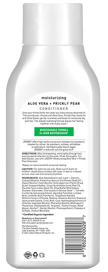 Jason Moisturizing Aloe Vera Conditioner, 16 Oz (Packaging May Vary)