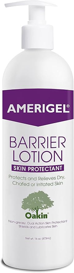 AMERIGEL Barrier Lotion (16 oz. Bottle with Pump) - Skin Protectant to Protect Chafed, Cracked, and Chapped Skin