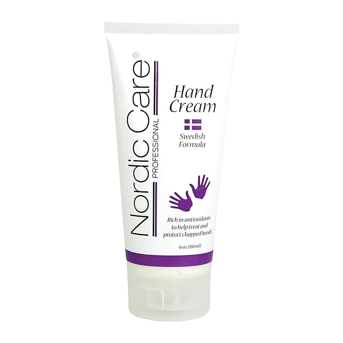 Nordic Care Hand Cream, 6 oz. | Shea Butter Hand Lotion for Dry Hands and Cracked Skin | Paraben & Lanolin-free | Essential Oils, Vitamin A & E, Squalane & Lavender