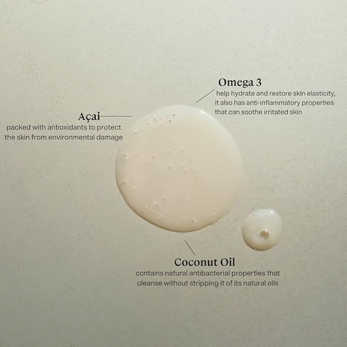 Gente Beauty Tropical Rain Shower Gel – Refreshing Body Wash with Acai & Coconut Hydrating, Sulfate-Free Cleanser for All Skin Types – 10.5 oz